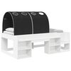 vidaXL Bettgestell mit Tunnel 3 pcs Wei&szlig; und Schwarz Holzwerkstoff