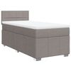 vidaXL Boxspringbett mit Matratze Taupe 100x200 cm Stoff
