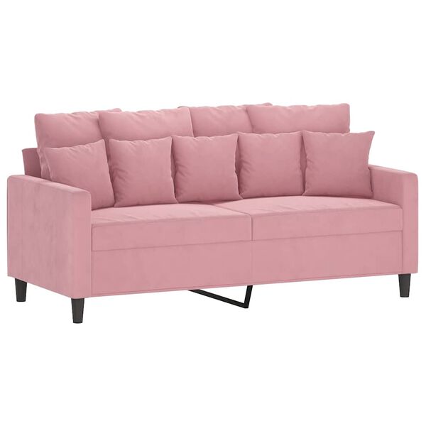 vidaXL 2-Sitzer-Sofa Rosa 140 cm Samt