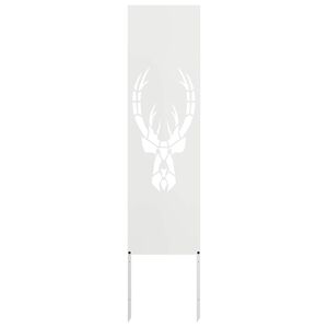 vidaXL Garten Sichtschutz-Leinwand Tiermuster Wei&szlig; 32 x 140 cm