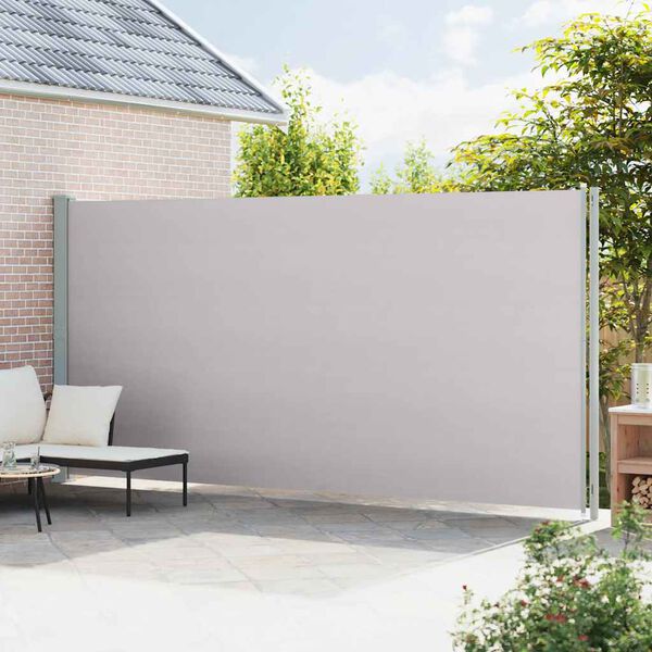 vidaXL Seitenmarkise Ausziehbar 220x600 cm Grau