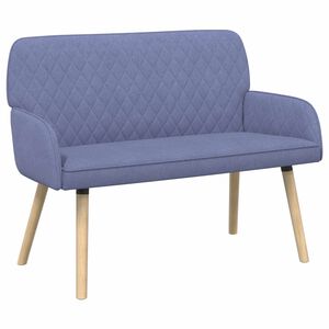 vidaXL 2-Sitzer Sofa mit Massivholzbeinen 2-Sitzer Jeans blau