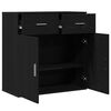 vidaXL Sideboard Schwarz Eichen-Optik 78 x 38 x 80 cm Holzwerkstoff