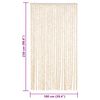 vidaXL Fliegenvorhang Beige und Wei&szlig; 100x230 cm Chenille