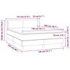 vidaXL Boxspringbett mit Matratze Dunkelblau 140x200 cm Samt
