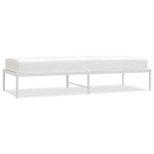 vidaXL Bettgestell Metall Wei&szlig; 75x190 cm