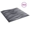 vidaXL Wandpaneele 12 Stk. Grau 50x50 cm XPS 3 m² Stein
