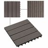 vidaXL Terrassenfliese 11 pcs Dunkelbraun 30 x 30 cm WPC