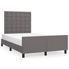 vidaXL Bettgestell ohne Matratze Grau 120x190 cm Kunstleder
