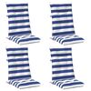 vidaXL Outdoor-Kissen 4 stk. Stoff Blau und Wei&szlig; 120 x 50 x 7 cm