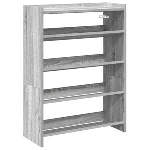 vidaXL Schuhregal Grau Sonoma 60x25x81 cm Holzwerkstoff