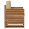 vidaXL Outdoor-Sofagarnitur Massives Akazienholz und Polyester Natur