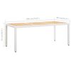 vidaXL 9-tlg. Garten-Essgruppe Poly Rattan Weiß