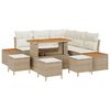 vidaXL Gartensofa-set 9 stk. 8-Sitzanzahl Beige und Creme