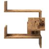 vidaXL Wand-Eckregal Altholz-Optik 40x40x49,5 cm Holzwerkstoff