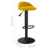 vidaXL Barhocker Gelb Samt