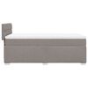 vidaXL Boxspringbett mit Matratze Taupe 90x200 cm Stoff