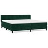 vidaXL Boxspringbett mit Matratze Dunkelgr&uuml;n 200x200 cm Samt