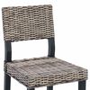 vidaXL 2 pcs Schwarz gewaschen 45 x 55 x 84 cm Kubu Rattan