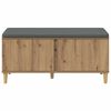 vidaXL Flurbank mit Kissen mit Speicher Artisan-Eiche 60 x 38 x 46 cm