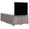 vidaXL Boxspringbett mit Matratze Taupe 120x190 cm Stoff