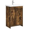 vidaXL Badezimmerm&ouml;bel-Set Ger&auml;ucherte Eiche 81 x 40 x 84,5 cm