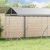 vidaXL Outdoor-Hundezwinger mit Dach Silbern 2x6x2,5m Verzinkter Stahl