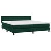 vidaXL Boxspringbett mit Matratze Dunkelgr&uuml;n 180x220 cm Samt
