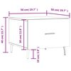 vidaXL Couchtische 2 Stk. Grau Sonoma 50x50x40 cm Holzwerkstoff