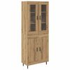 vidaXL Highboard 2 Stk. Artisan-Eiche 69,5 x 34 x 180 cm Holzwerkstoff