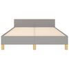 vidaXL Bettgestell ohne Matratze Hellgrau 120x200 cm Stoff