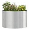 vidaXL Gartenblumentopf Silber 30 x 30 x 20 cm Edelstahl