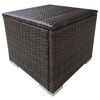 vidaXL Sonnenliegen 2-tlg. mit Tisch Poly Rattan Braun