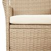 vidaXL 5-tlg. Garten-Bistro-Set mit Kissen Beige Poly Rattan