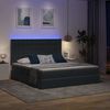vidaXL Bett mit LED-Lichtleisten Dunkelgrau 180 x 200 cm Samt