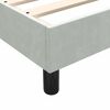 vidaXL Boxspringbett mit Matratze Hellgrau 140x220 cm Samt