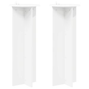 vidaXL Pflanzenst&auml;nder 2 pcs Wei&szlig; &Oslash;40 x 100 cm Holzwerkstoff