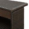 vidaXL Garten-Bartisch Braun 120x55x110 cm Poly Rattan