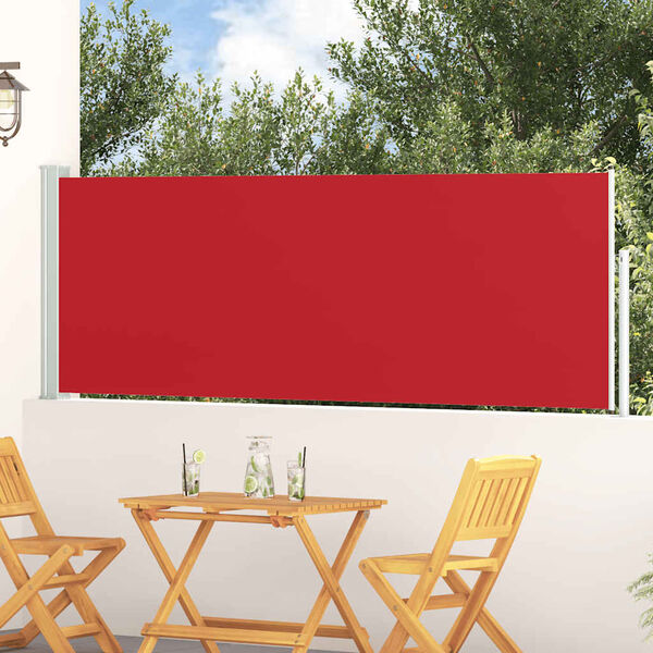 vidaXL Ausziehbare Seitenmarkise 100x300 cm Rot