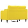 vidaXL 2-Sitzer-Sofa Hellgelb 120 cm Stoff