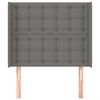 vidaXL Kopfteil mit Ohren Dunkelgrau 83x16x118/128 cm Stoff