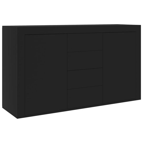 vidaXL Sideboard Schwarz 120x36x69 cm Holzwerkstoff