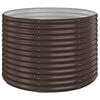 vidaXL Hochbeet Verzinkter Stahl 100x100x68 cm Braun