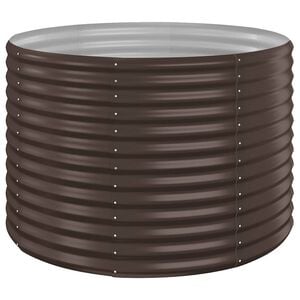 vidaXL Hochbeet Verzinkter Stahl 100x100x68 cm Braun