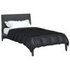 vidaXL Sommerdecke Schwarz 220 x 155 cm Satin und Mikrofaser
