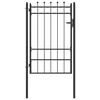 vidaXL Zauntor HORST 100 x 150 cm Metall Schwarz Abschlie&szlig;bar