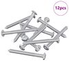 vidaXL M&ouml;bel-Schrauben 12 pcs Silber M6 x 60 mm Stahl