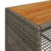 vidaXL 4-tlg. Garten-Sofagarnitur mit Kissen Grau Poly Rattan
