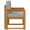 vidaXL Outdoor-Sofa Massives Akazienholz und Polyester