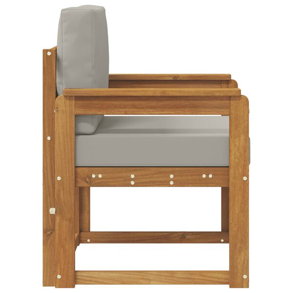 vidaXL Outdoor-Sofa Massives Akazienholz und Polyester